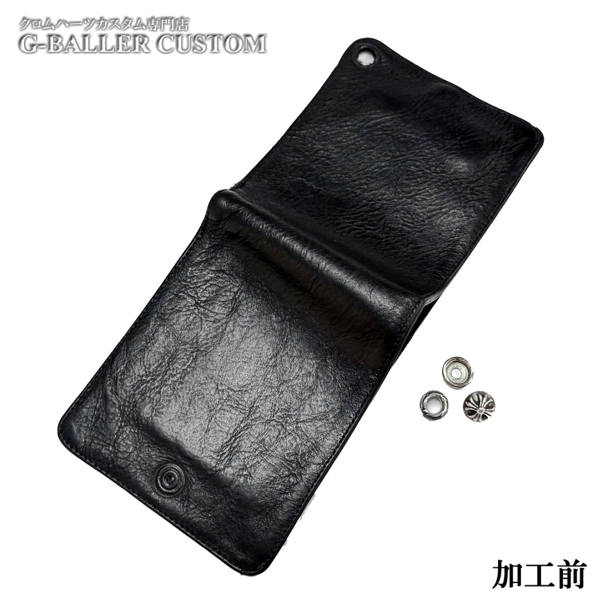 画像4: クロムハーツ 1スナップ クロスボタン ウォレット アリゲーター 張替加工