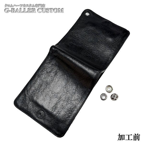 画像4: クロムハーツ 1スナップ クロスボタン ウォレット アリゲーター 張替加工