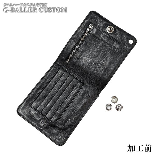 画像5: クロムハーツ 1スナップ クロスボタン ウォレット アリゲーター 張替加工