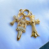 クロムハーツ ダガー チャーム ダイヤカスタム & 金メッキ コーティング 完成♪