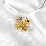 22K クロムハーツカスタム NO2 CHプラス スタッドピアス 1ダイヤモンド 完成！