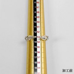 クロムハーツ ダブルスパイクリング シルバー サイズ直し 13号から6.5号 サイズダウン