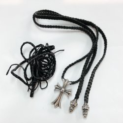 クロムハーツの革紐が切れても修理可能です!レザーブレード交換 ボロチップ取付け