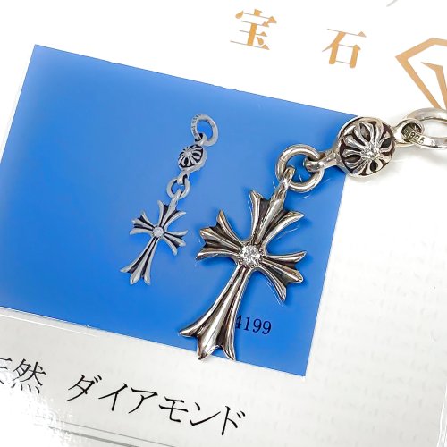 クロムハーツカスタム 1ボールタイニー CHクロス 2ダイヤ加工 宝石鑑別書 セットでご納品♪