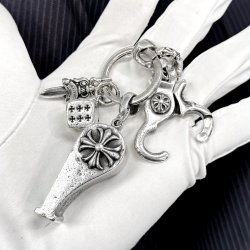 クロムハーツ キーリング クリップバネ交換 w ダイス / ホイッスル 修理完成☆