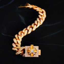 クロムハーツカスタム 22K IDブレスレット 全面アフターダイヤモンド ご納品♪