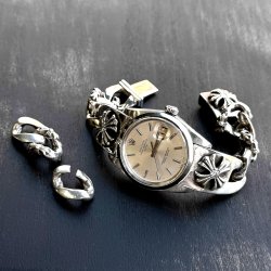 ロレックスオイスターデイト クロムハーツ ウォッチブレスレット サイズ直し 3コマ詰め 完成！