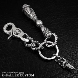 【希少モデル】クロムハーツ ファンシーチェーン キーリングにダイヤ☆