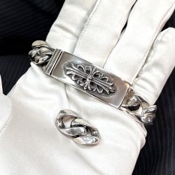 クロムハーツ フローラルクロス IDブレスレット サイズ調整 コマ抜き 完成致しました！