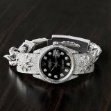 クロムハーツ x ロレックス  ウォッチブレス フルダイヤ加工　OYSTER PERPETUAL DATE Ref.1500