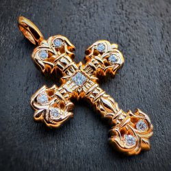 クロムハーツ フィリグリークロス ミニ 22K アフターダイヤ カスタム 完成しました！