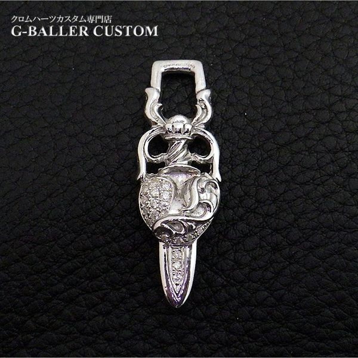 CHROME HEARTS ダガーハートペンダント　トップメンズ