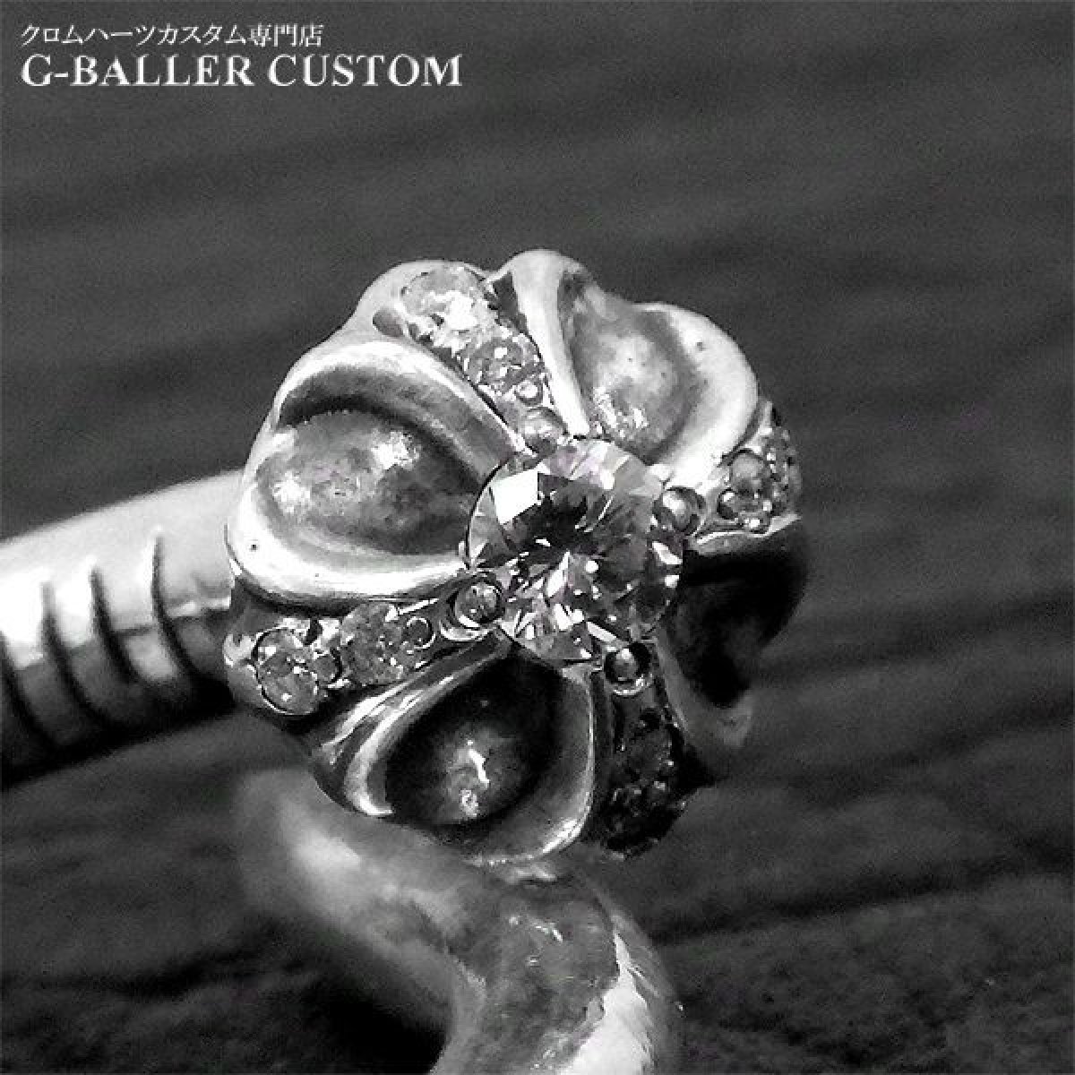 CHROME HEARTS クロムハーツ NAIL CRSBALL クロスボールネイルリング PAVE ダイヤ/パヴェダイヤ シルバー